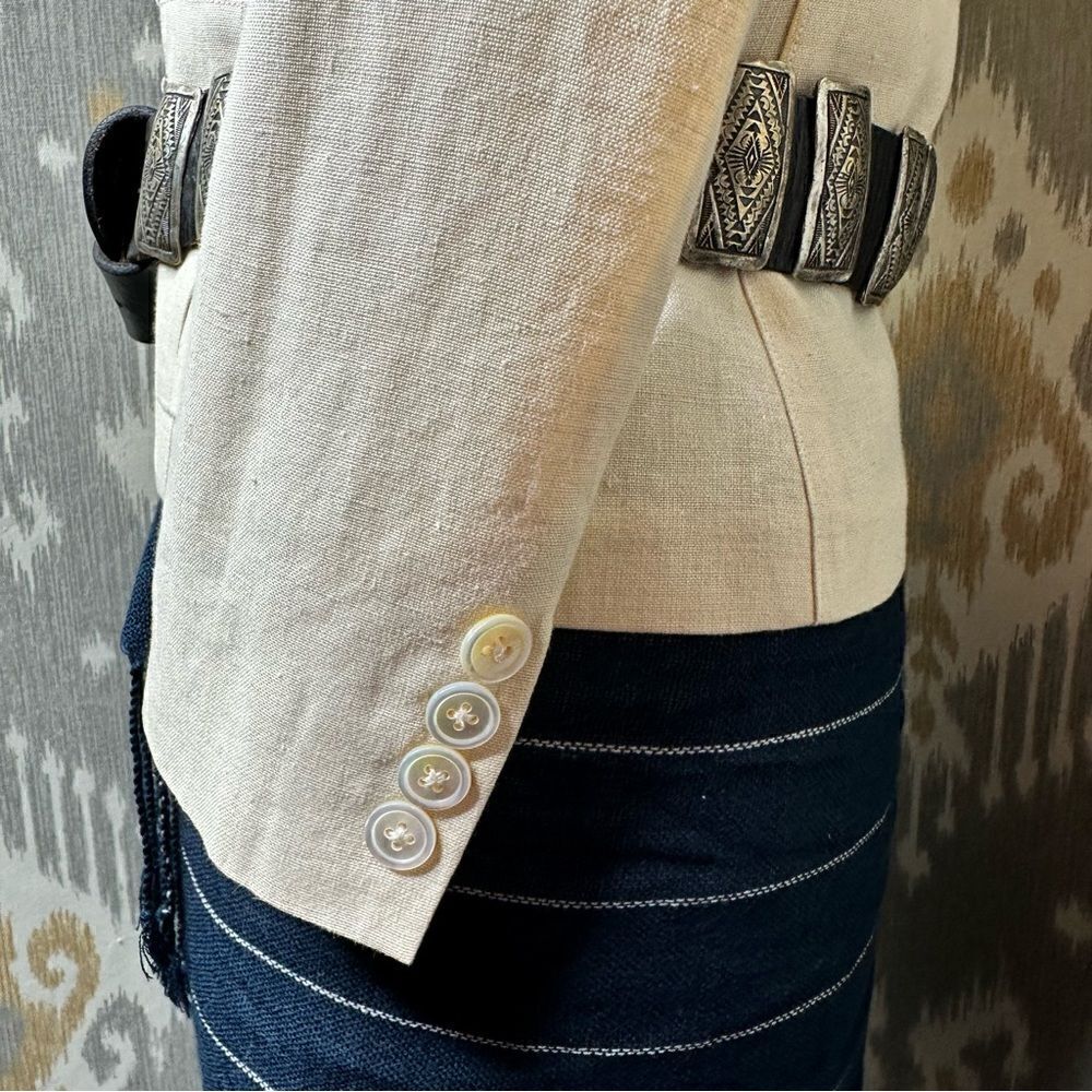 Ralph Lauren Blue Label South Shore Linen Jacket in Cream - Picture 15 of 16